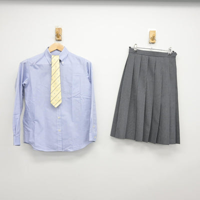 【中古】兵庫県 須磨学園高等学校中学校 女子制服 3点（シャツ・スカート）sf039197