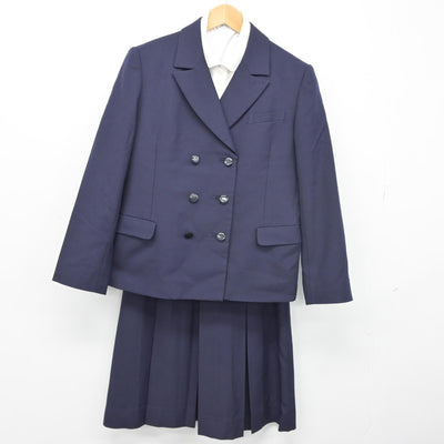 【中古】群馬県 前橋女子高等学校 女子制服 4点（ブレザー・ベスト・シャツ・スカート）sf039207