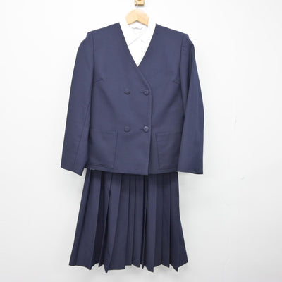 【中古】群馬県 前橋市立桂萱中学校 女子制服 4点（ブレザー・ベスト・シャツ・スカート）sf039215