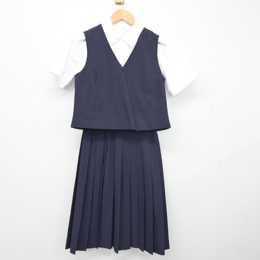 【中古】群馬県 前橋市立桂萱中学校 女子制服 3点（ベスト・シャツ・スカート）sf039217 | 中古制服通販パレイド