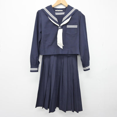 【中古】兵庫県 姫路市立灘中学校 女子制服 3点（セーラー服・スカート）sf039227