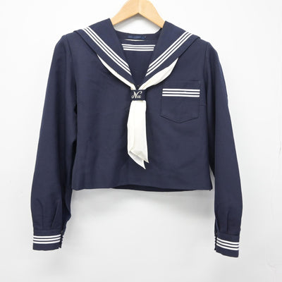 【中古】兵庫県 姫路市立灘中学校 女子制服 3点（セーラー服・スカート）sf039227