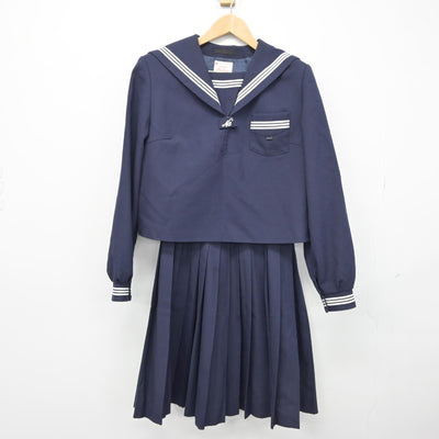 【中古】兵庫県 姫路市立灘中学校 女子制服 2点（セーラー服・スカート）sf039228