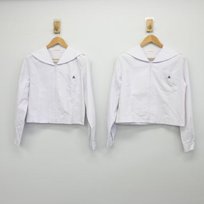 【中古】福井県 鯖江高等学校 女子制服 3点（セーラー服・スカート）sf039275