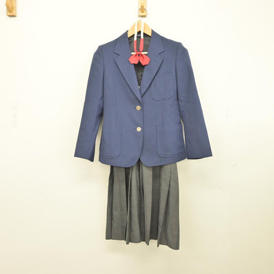 【中古】茨城県 けやき台中学校 女子制服 3点（ブレザー・スカート）sf039285