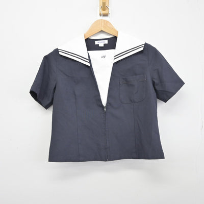 【中古】奈良県 聖心学園中等教育学校 女子制服 2点（セーラー服・スカート）sf039290