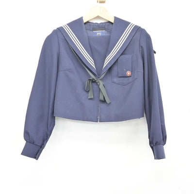 【中古】愛知県 木曽川中学校 女子制服 4点（セーラー服・スカート）sf039302