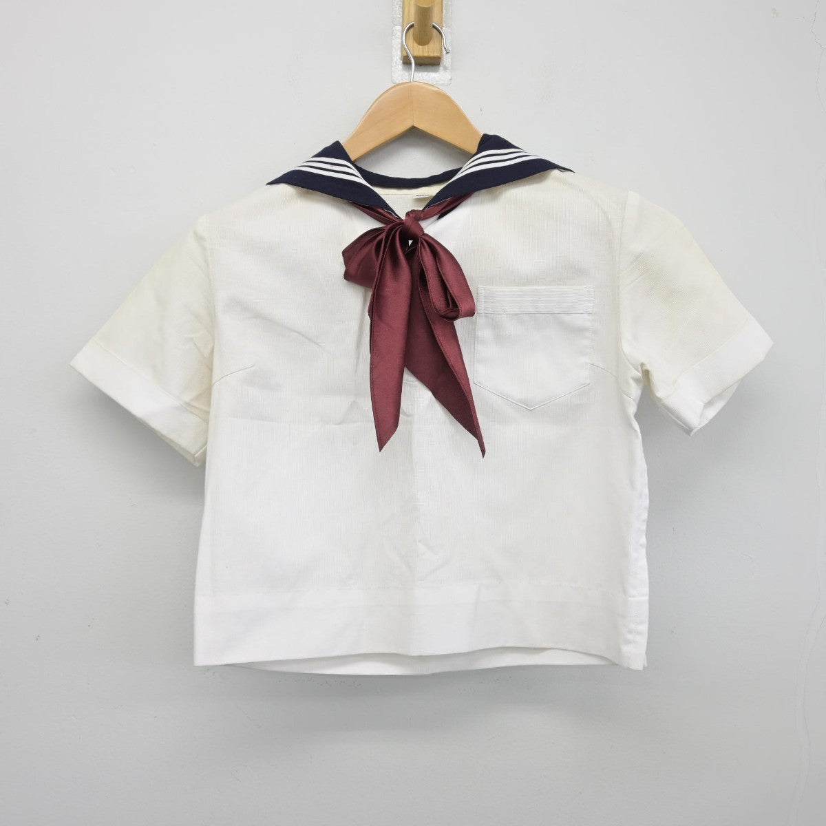 【中古】東京都 実践女子学園中学校 女子制服 4点（セーラー服・スカート）sf039305