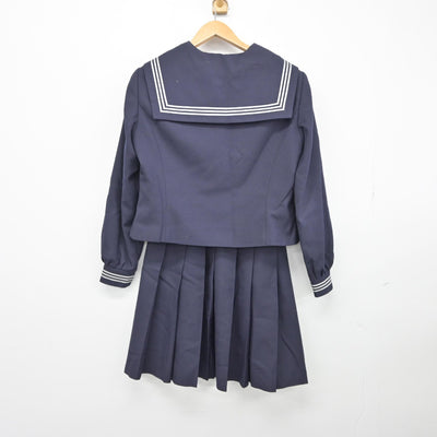 【中古】滋賀県 膳所高等学校 女子制服 3点（セーラー服・スカート）sf039311