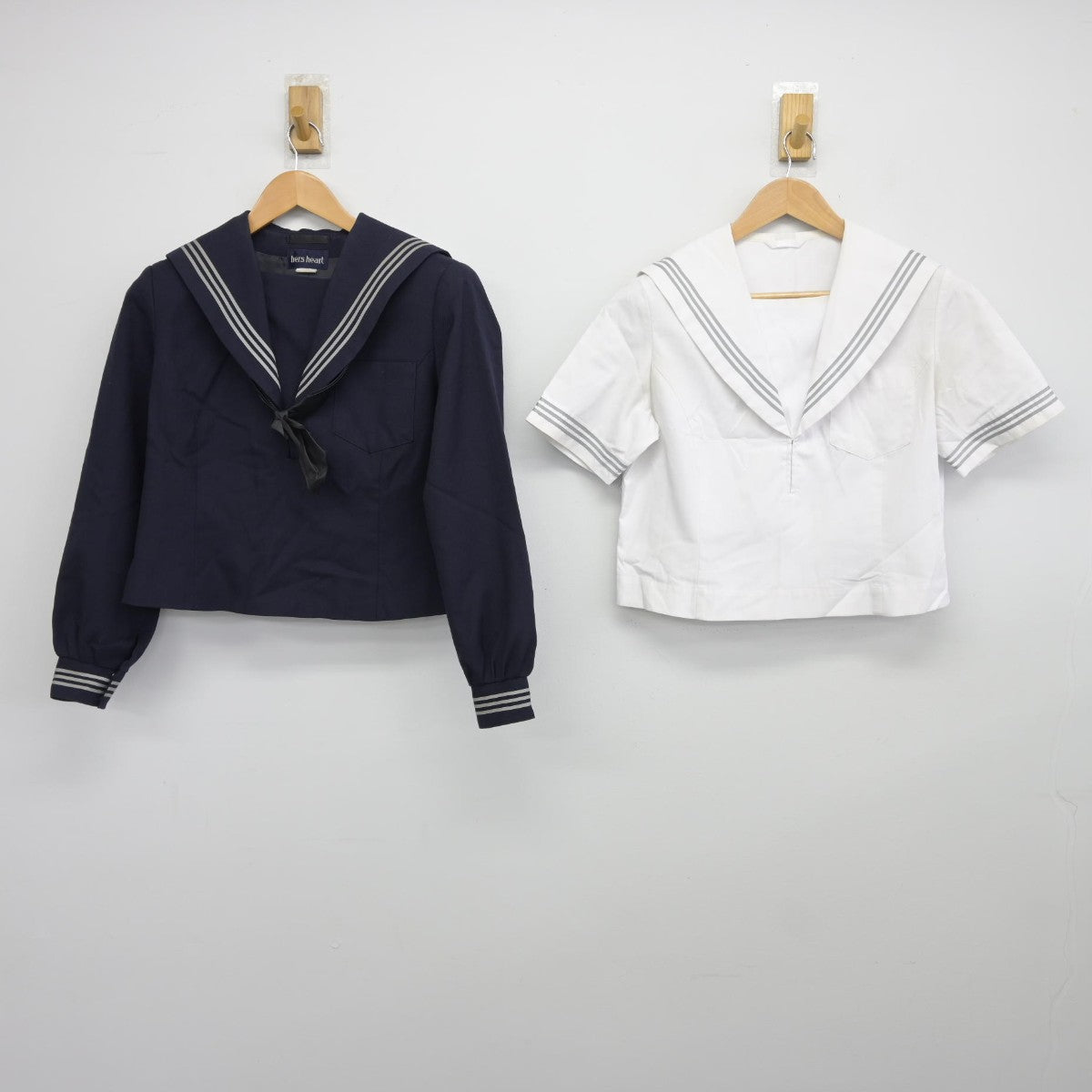 【中古】滋賀県 膳所高等学校 女子制服 3点（セーラー服・セーラー服）sf039312