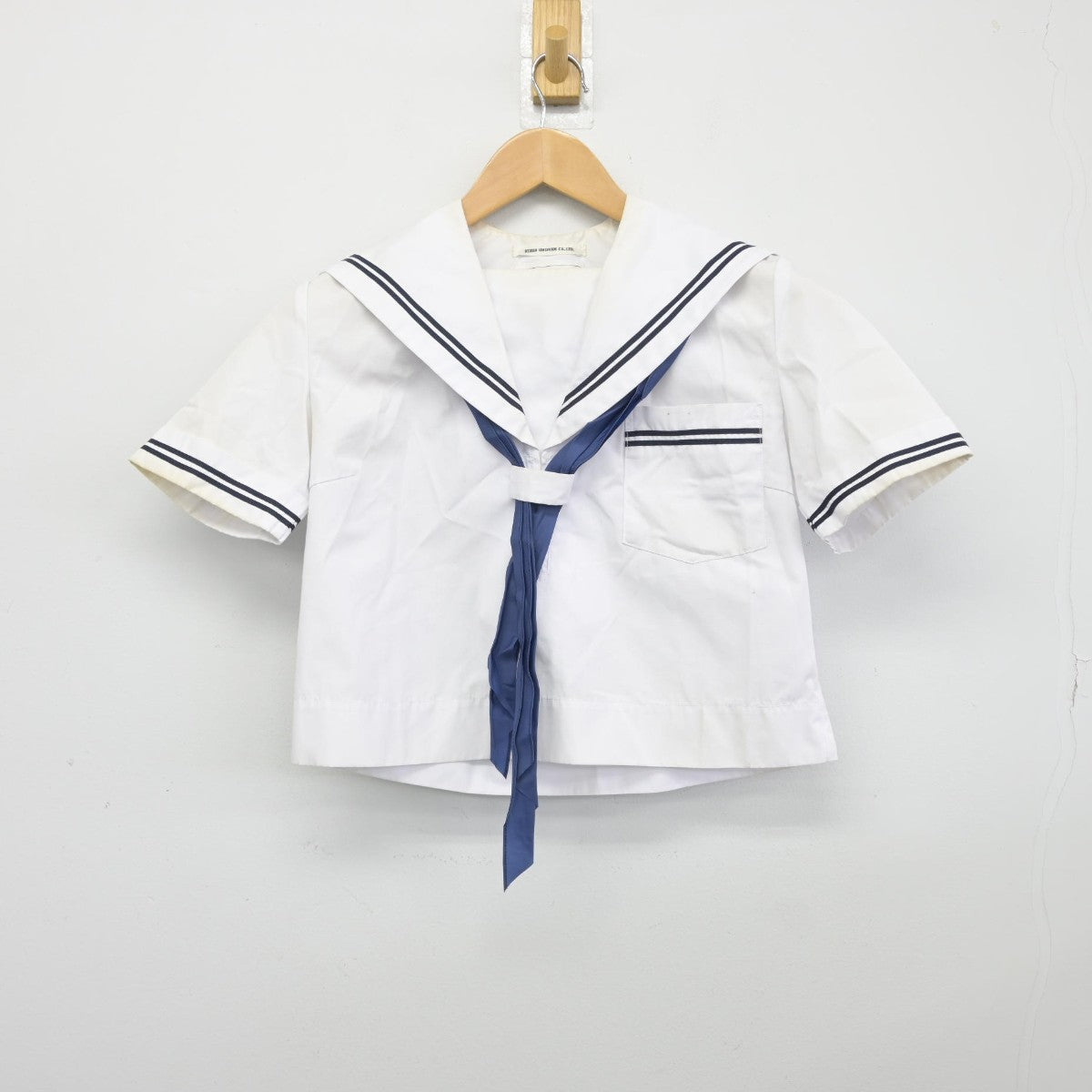 【中古】京都府 田辺中学校 女子制服 3点（セーラー服）sf039314