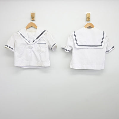 【中古】京都府 田辺中学校 女子制服 3点（セーラー服）sf039314