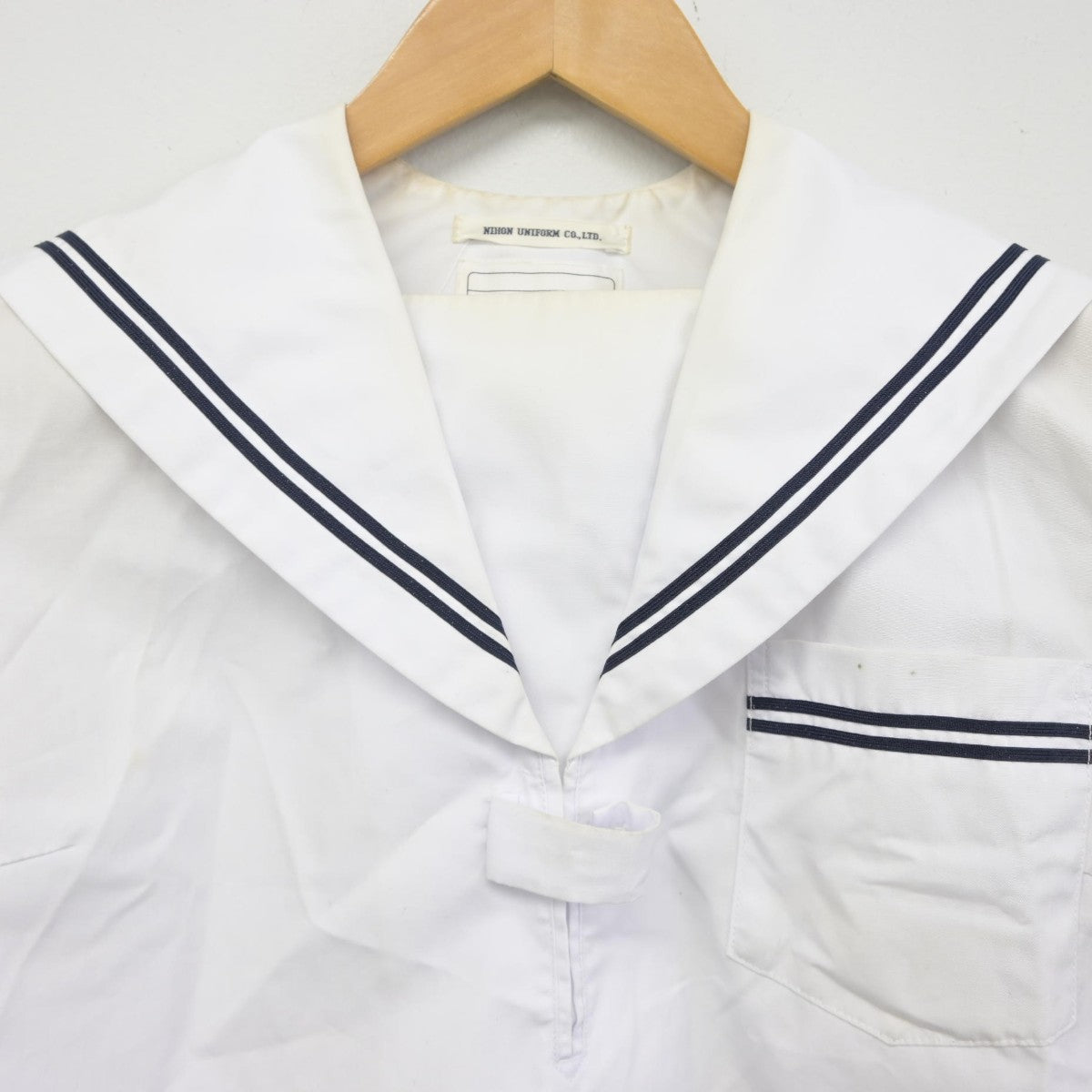 【中古】京都府 田辺中学校 女子制服 3点（セーラー服）sf039314