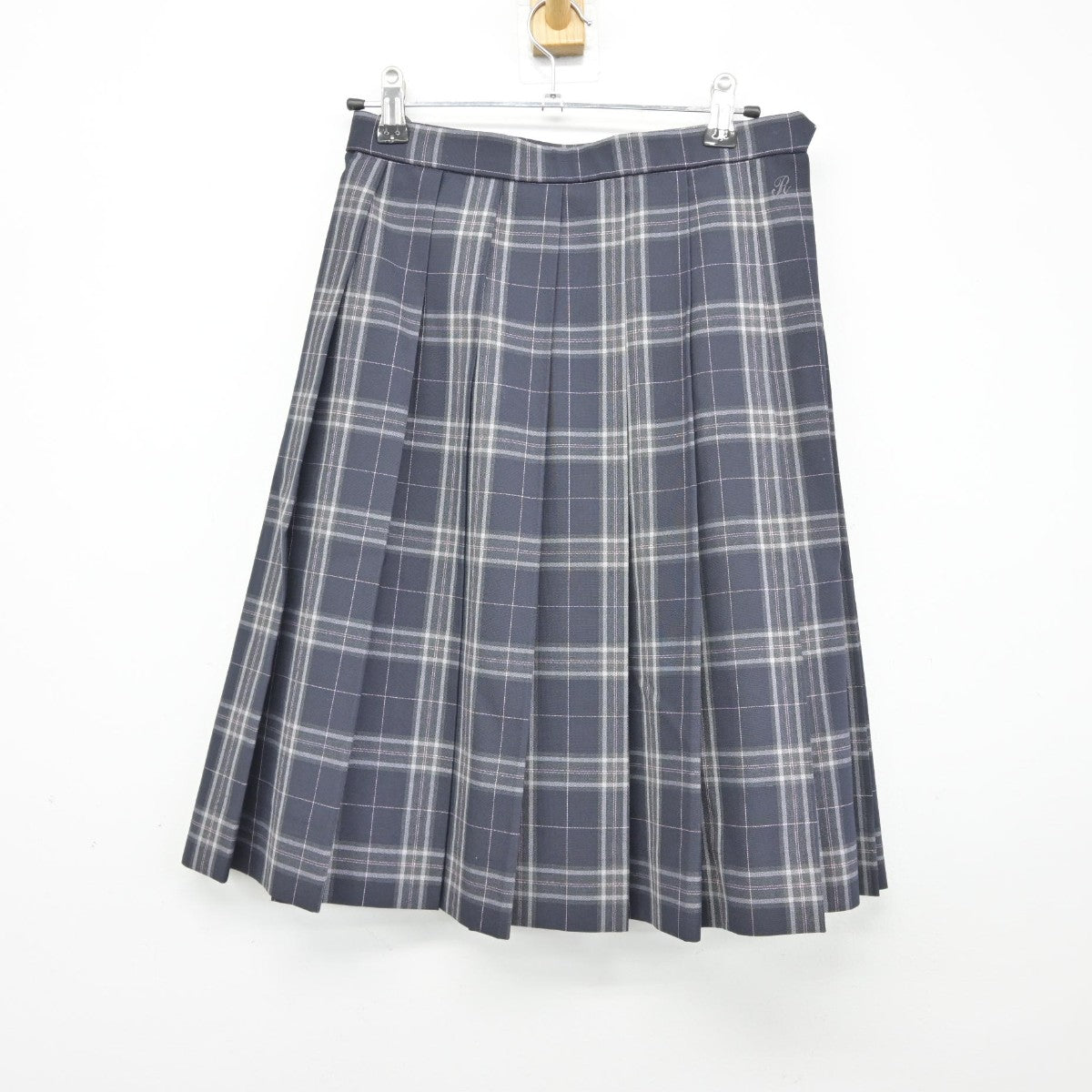 【中古】千葉県 麗澤中学・高等学校 女子制服 3点（ニットベスト・スカート）sf039321