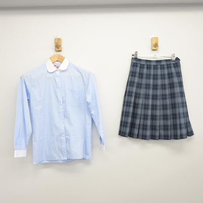 【中古】東京都 東京文理学院高等学校 女子制服 2点（シャツ・スカート）sf039327