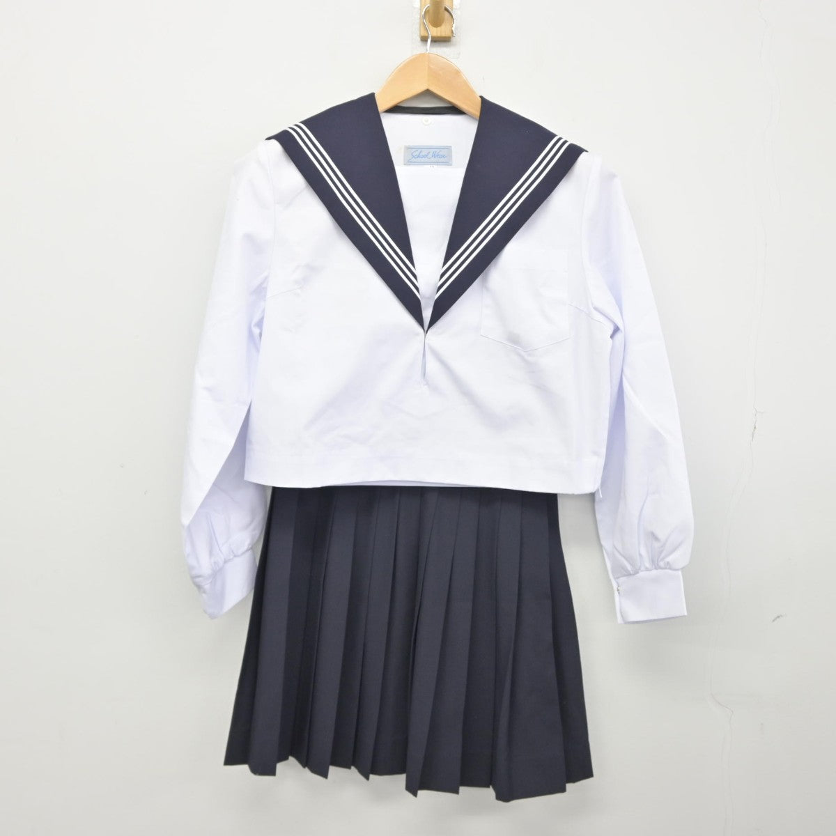 【中古】愛知県 西尾高等学校/旧制服 女子制服 2点（セーラー服・スカート）sf039330