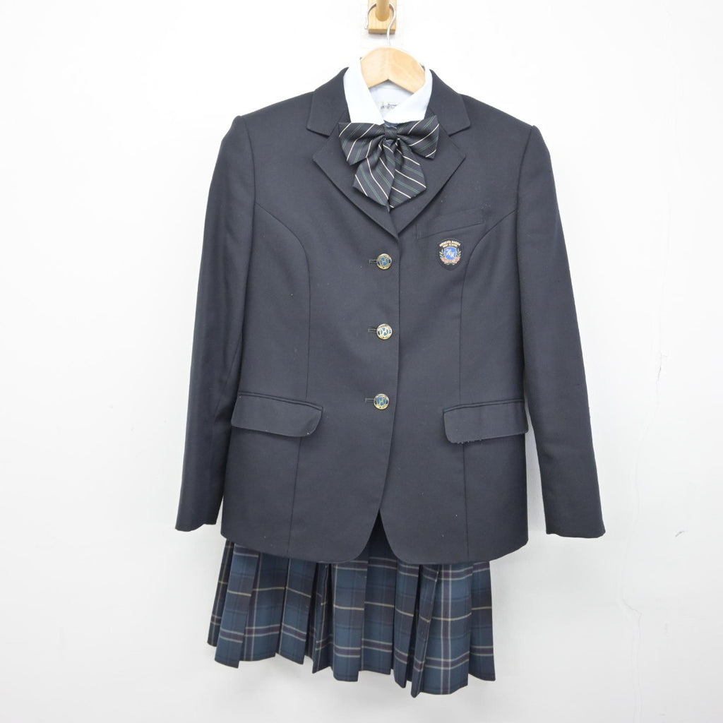 【中古】大阪府 枚方なぎさ高等学校 女子制服 5点（ブレザー・シャツ・スカート・スカート）sf039340