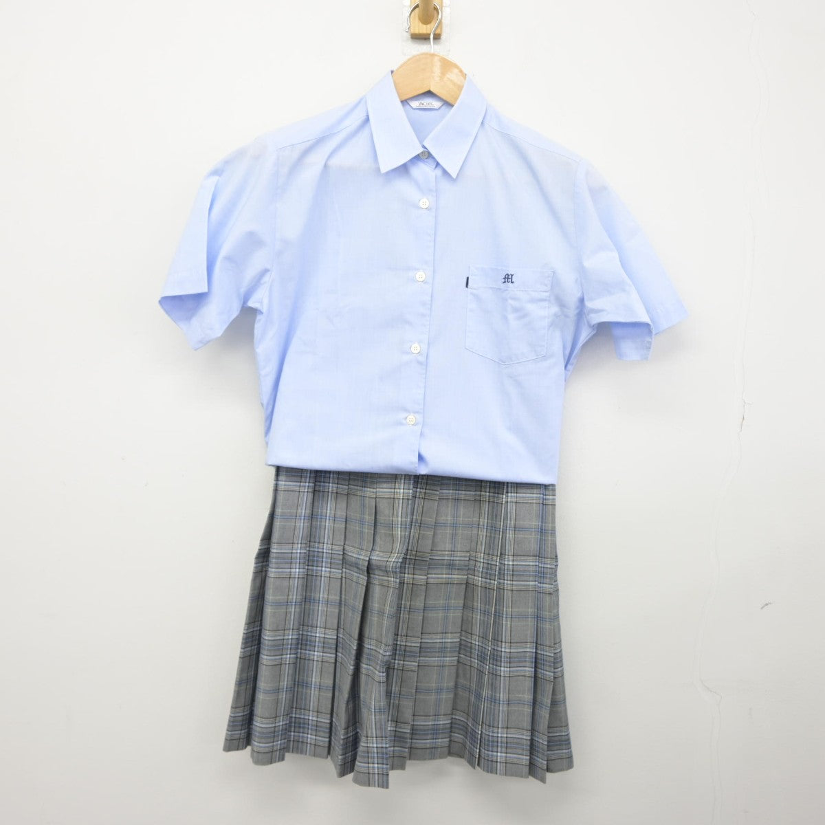 【中古】東京都 目黒学院高等学校 女子制服 2点（シャツ・スカート）sf039343