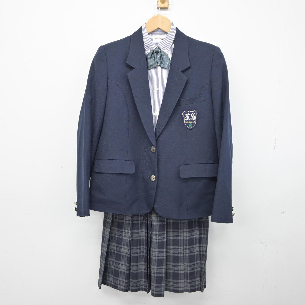 【中古】山梨県 甲府昭和高等学校 女子制服 5点（ブレザー・シャツ・スカート）sf039347