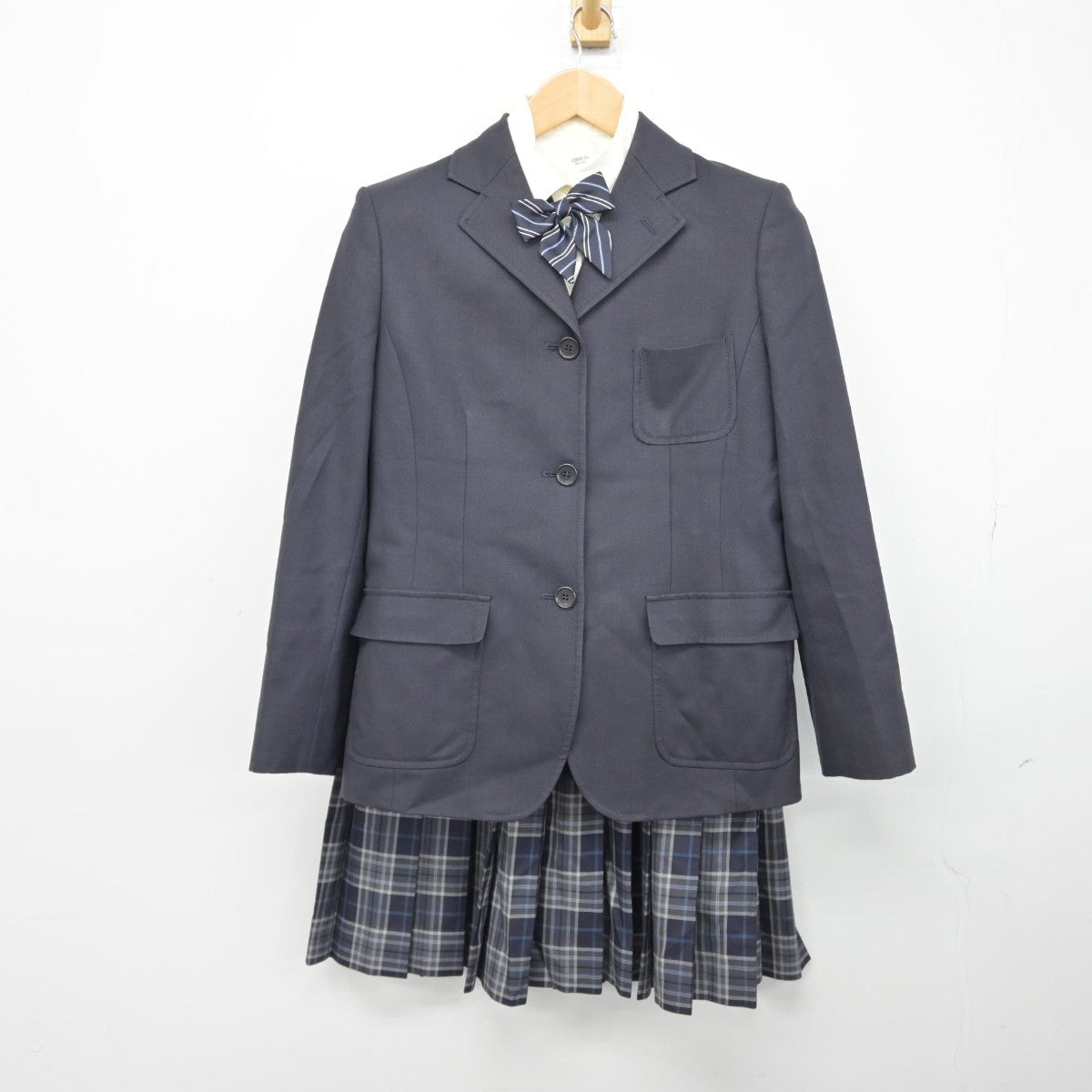 【中古】栃木県 青藍泰斗高等学校 女子制服 4点（ブレザー・シャツ・スカート）sf039361