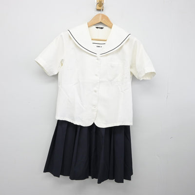 【中古】栃木県 青藍泰斗高等学校 女子制服 3点（セーラー服・スカート）sf039362