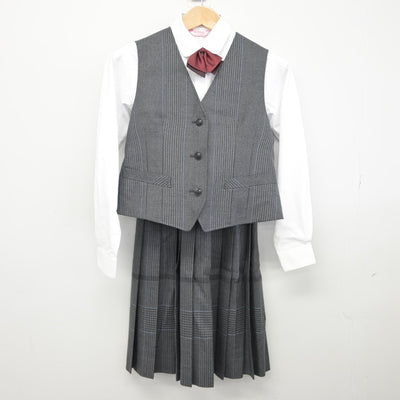 【中古】埼玉県 開智学園 中学･高等学校 女子制服 6点（ブレザー・シャツ・ベスト・スカート）sf039369