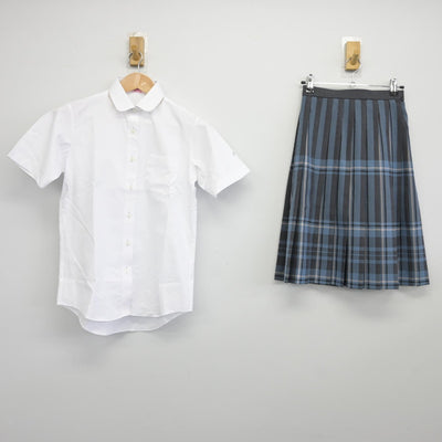 【中古】埼玉県 開智学園 中学･高等学校 女子制服 2点（シャツ・スカート）sf039370