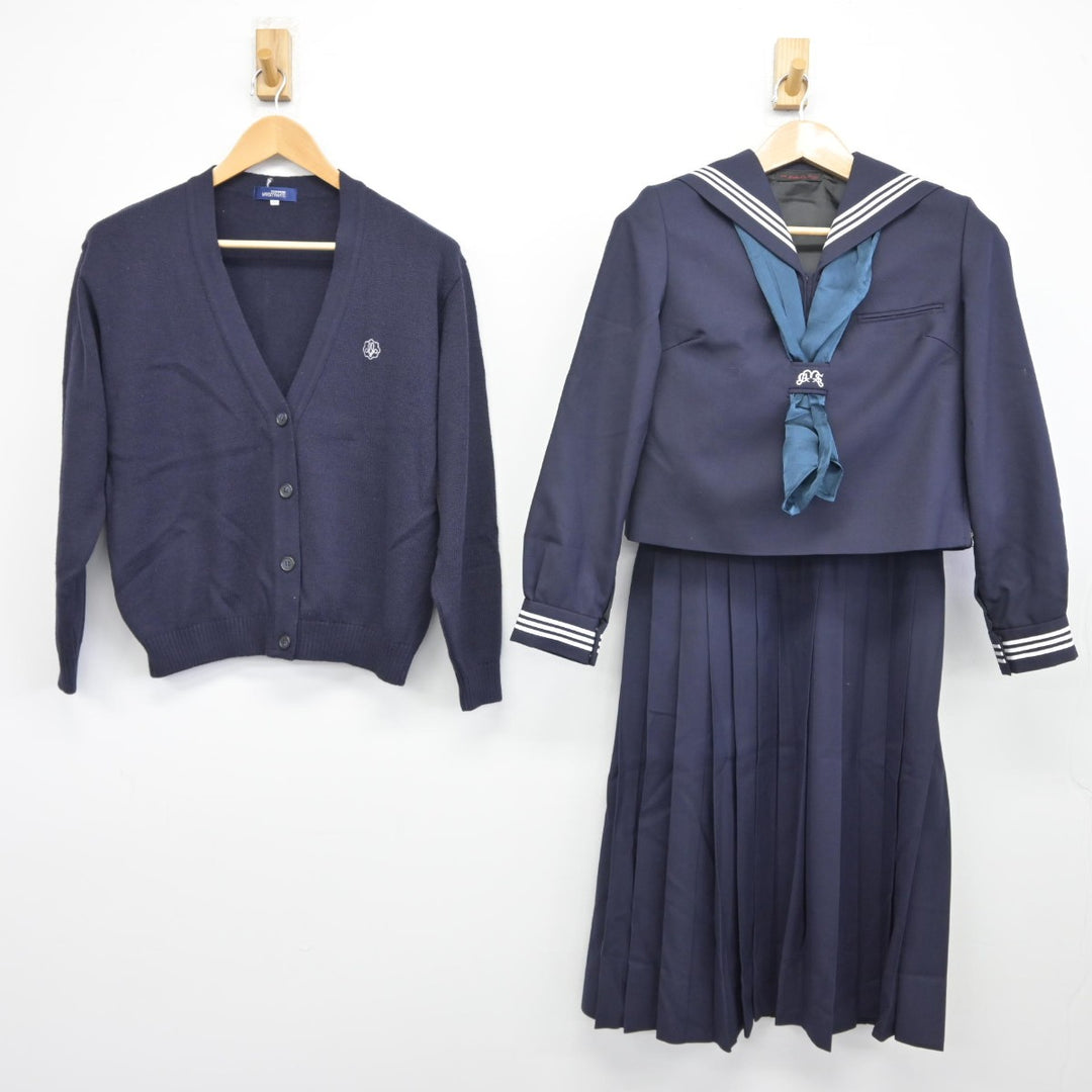 【中古】兵庫県 武庫川女子大学附属中学校 女子制服 6点（セーラー服・ニット・スカート）sf039385 | 中古制服通販パレイド