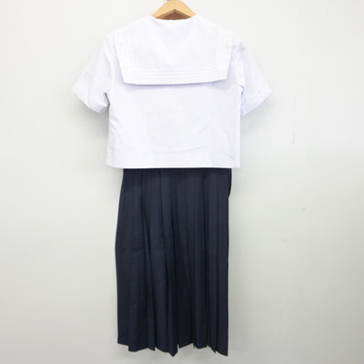 【中古】兵庫県 武庫川女子大学附属高等学校 女子制服 3点（セーラー服・ニット・スカート）sf039387