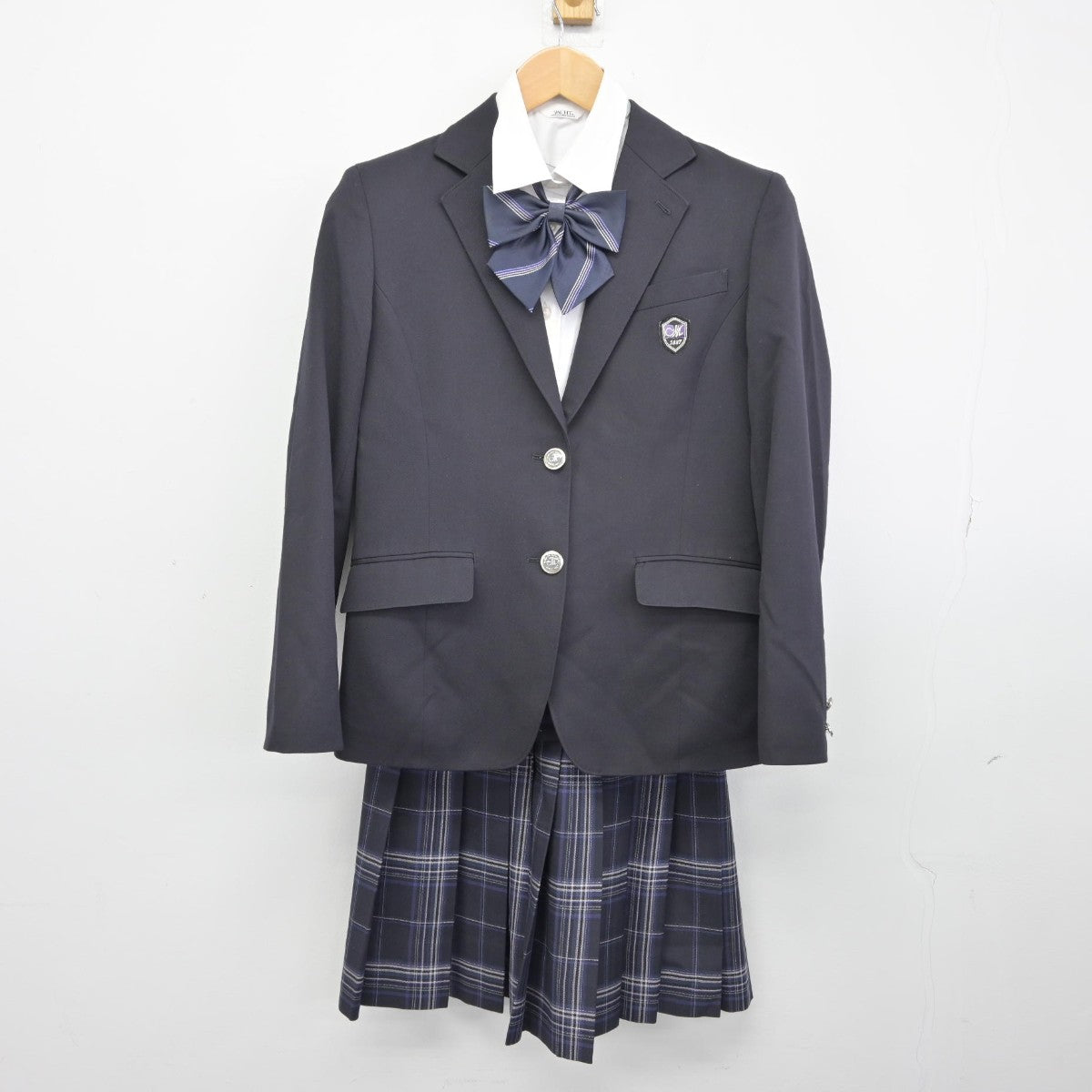 【中古】東京都 三輪田学園中学校高等学校 女子制服 5点（ブレザー・ニット・シャツ・スカート）sf039393