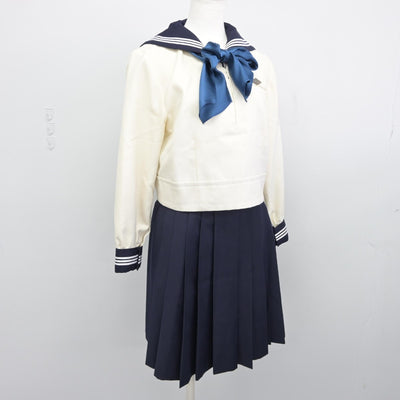 【中古】東京都 東京女学館中学校高等学校 女子制服 4点（セーラー服・スカート）sf039399