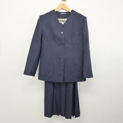 【中古】千葉県 市川市立福栄中学校 女子制服 4点（ブレザー・ジャンパースカート・スカート）sf039401