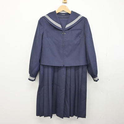 【中古】東京都 瑞江中学校 女子制服 2点（セーラー服・ジャンパースカート）sf039403