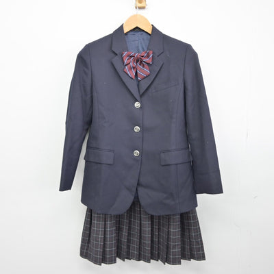 【中古】東京都 瀬田中学校 女子制服 4点（ブレザー・ニット・スカート）sf039415