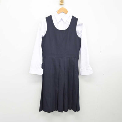 【中古】福岡県 八幡高等学校 女子制服 3点（ブレザー・シャツ・ジャンパースカート）sf039419