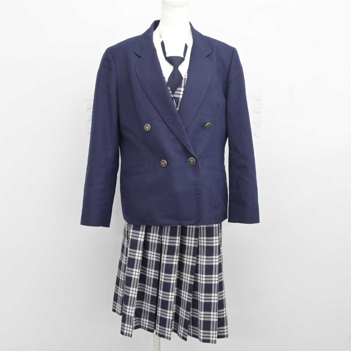 【中古】宮城県 聖和学園高等学校 女子制服 4点（ブレザー・ベスト・スカート）sf039434