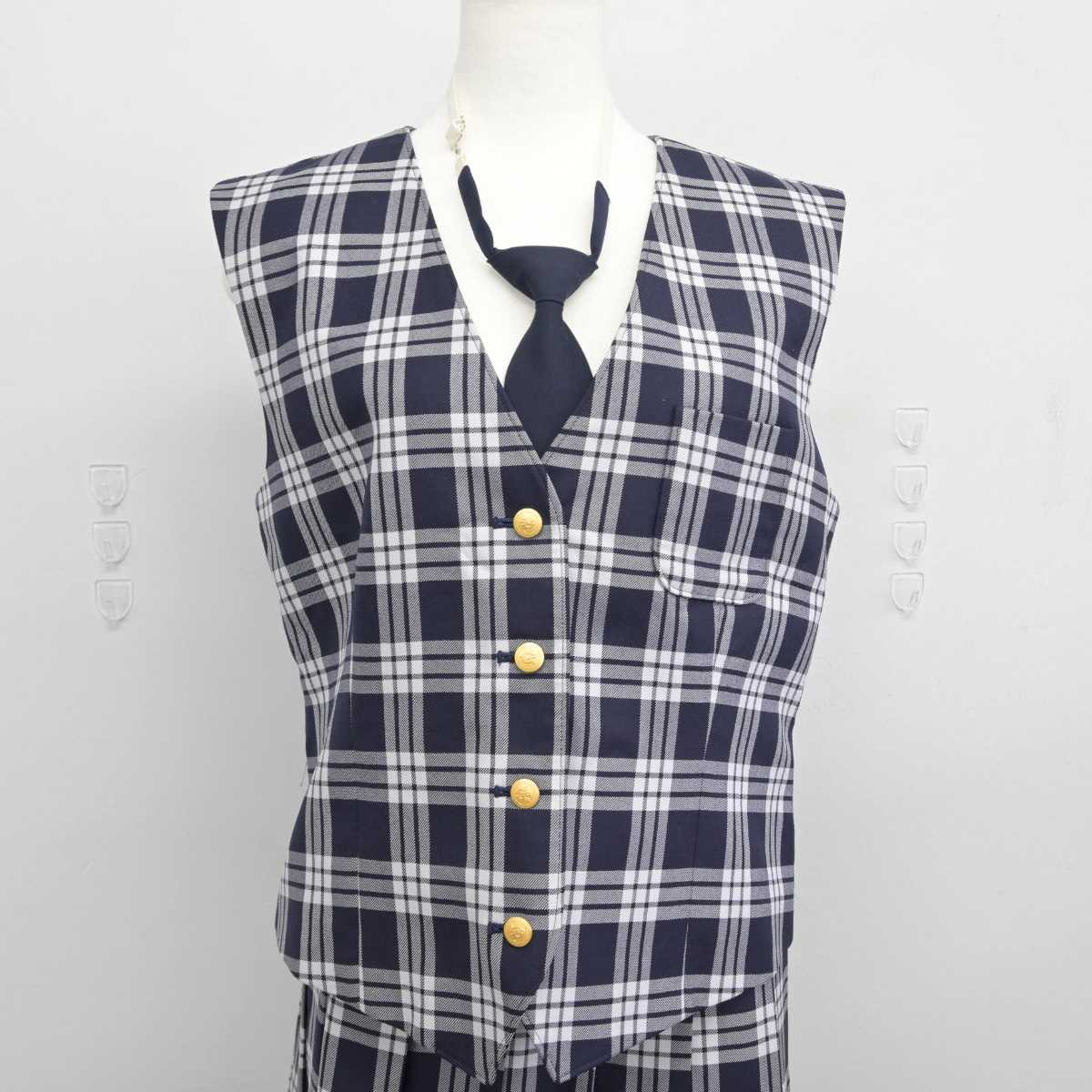 【中古】宮城県 聖和学園高等学校 女子制服 4点（ブレザー・ベスト・スカート）sf039434