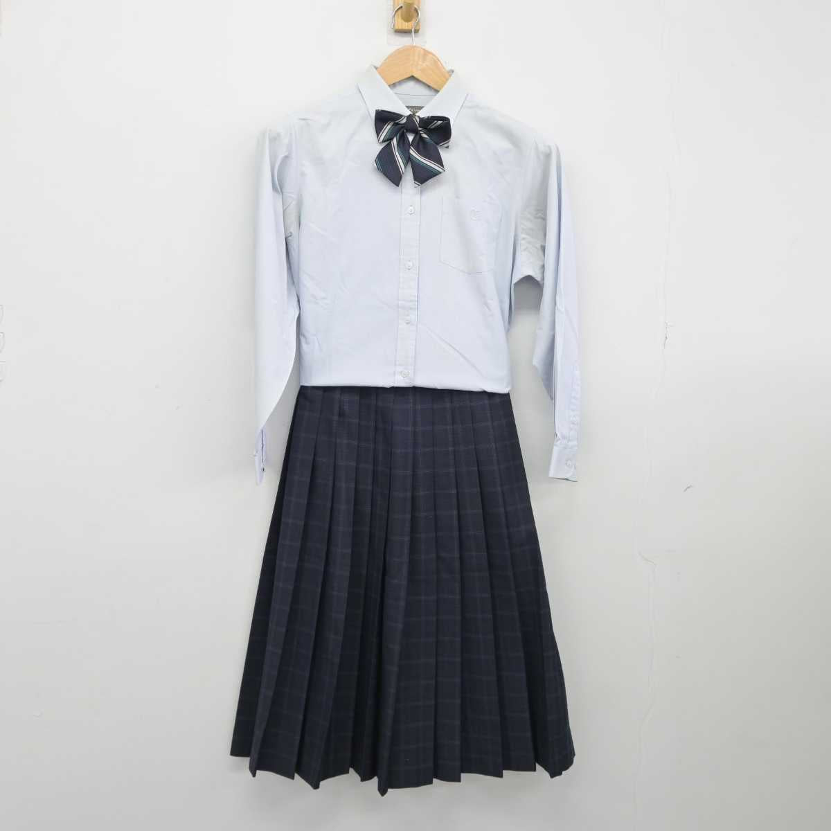 【中古】東京都 立石中学校 女子制服 4点（ブレザー・シャツ・スカート）sf039438