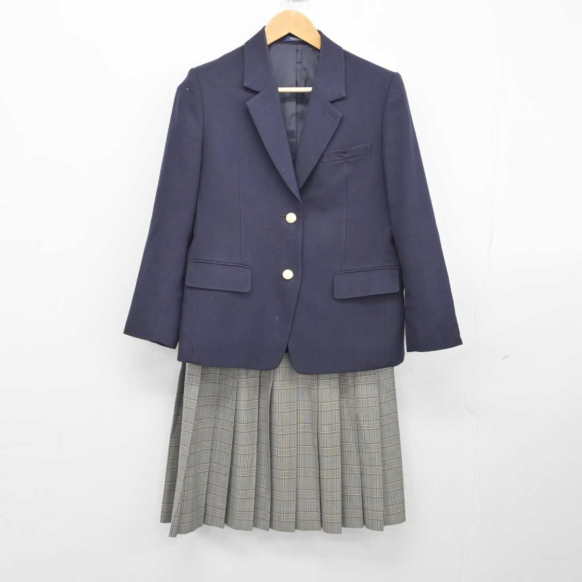 【中古】北海道 北海道石狩翔陽高等学校 女子制服 5点（ブレザー・ベスト・スカート）sf039442