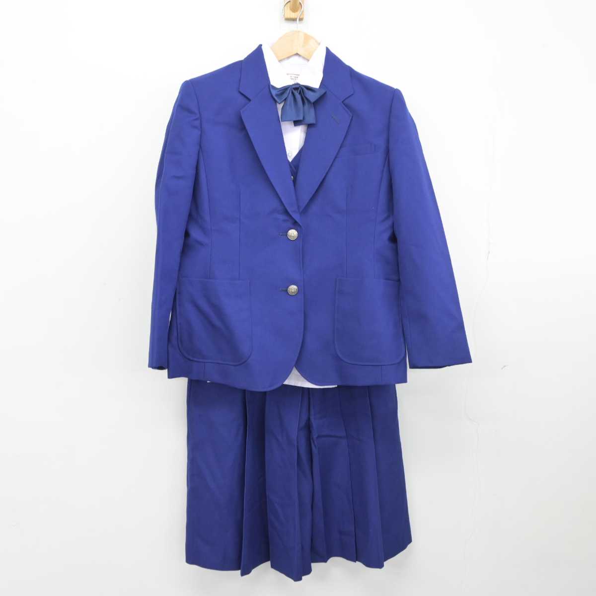 【中古】岩手県 不来方高等学校 女子制服 7点（ブレザー・シャツ・ベスト・スカート）sf039447