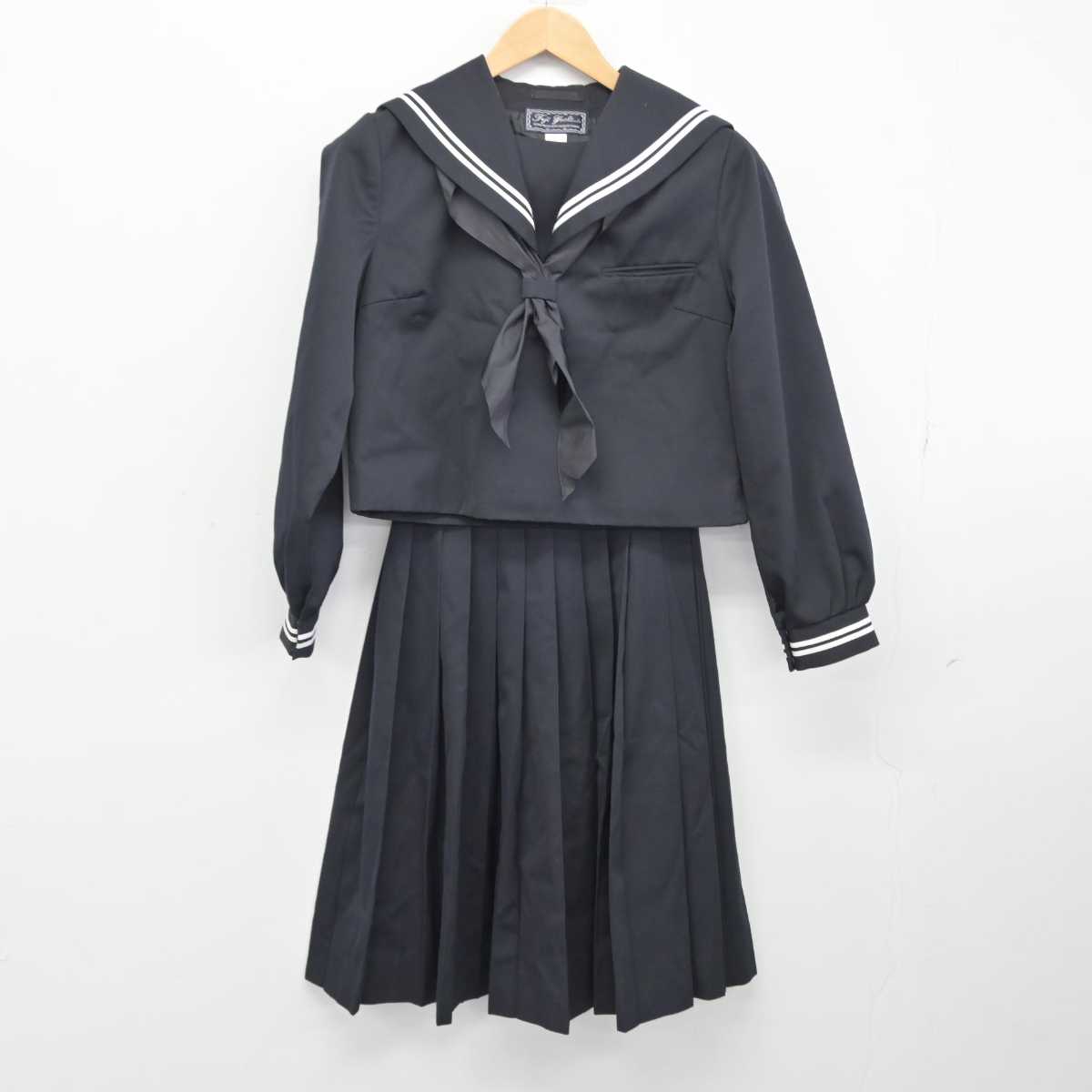 【中古】北海道 厚南中学校 女子制服 3点（セーラー服・スカート）sf039450