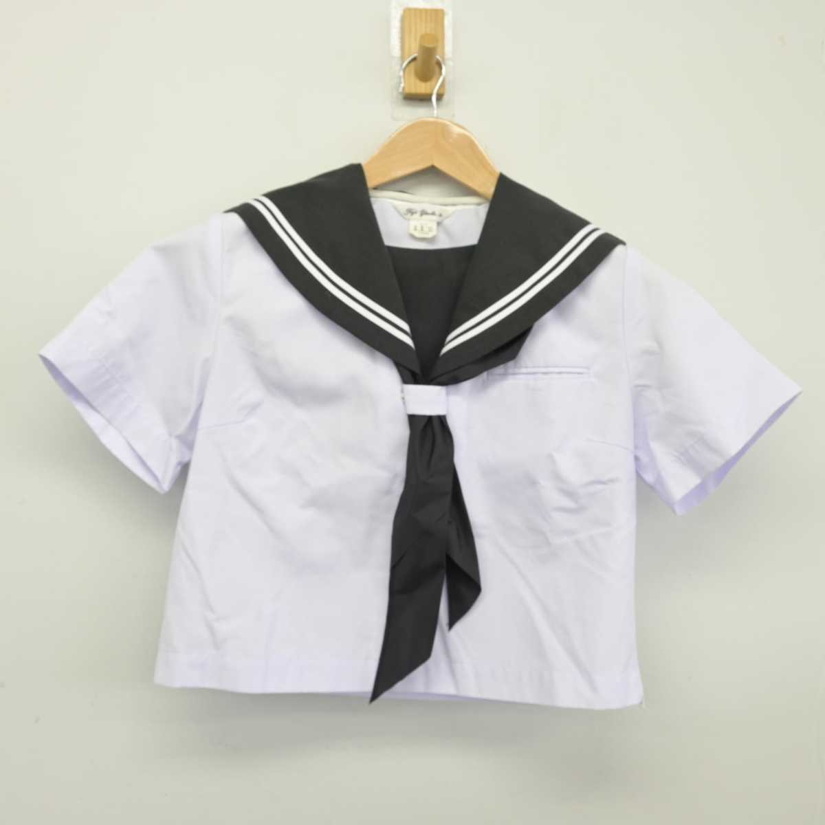 【中古】北海道 厚南中学校 女子制服 4点（セーラー服）sf039451