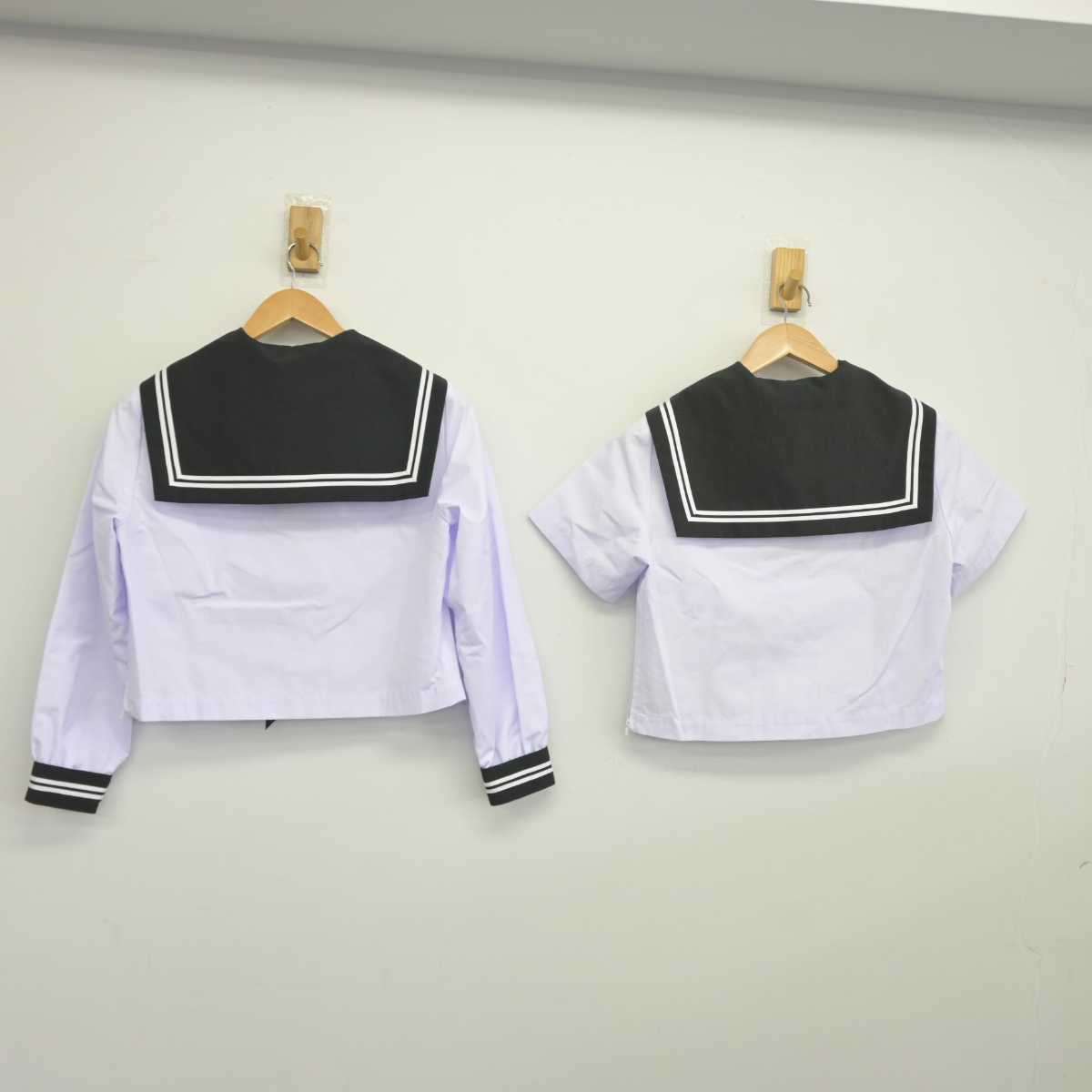 【中古】北海道 厚南中学校 女子制服 4点（セーラー服）sf039451