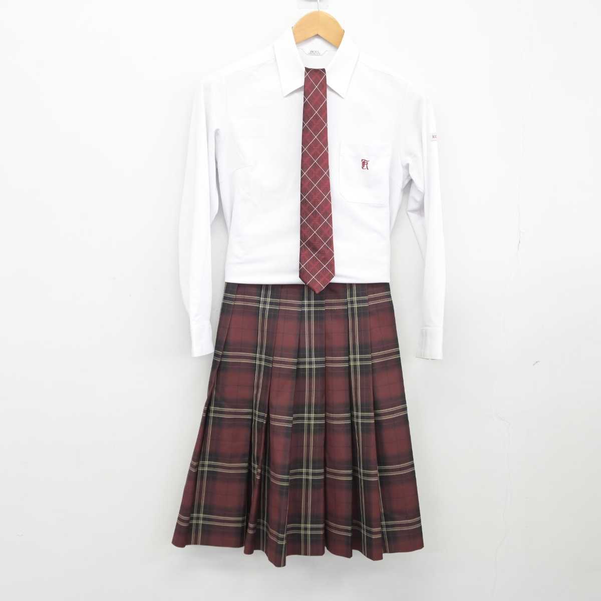 【中古】広島県 広陵高等学校 女子制服 5点（ブレザー・シャツ・スカート）sf039453