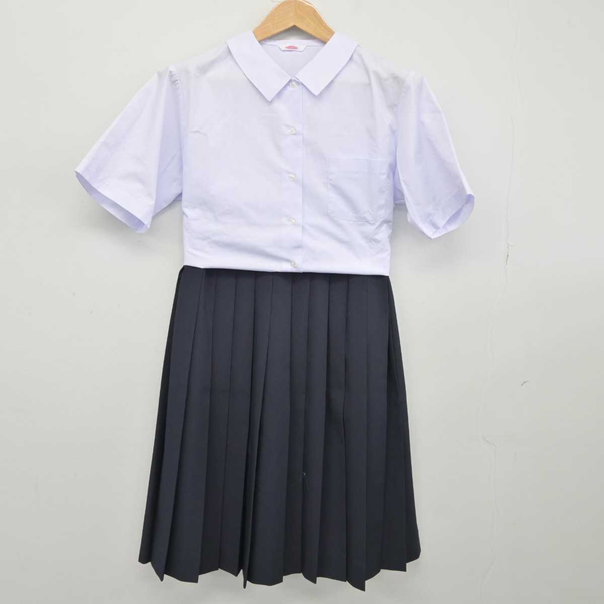 【中古】栃木県 宮の原中学校 女子制服 2点（シャツ・スカート）sf039465