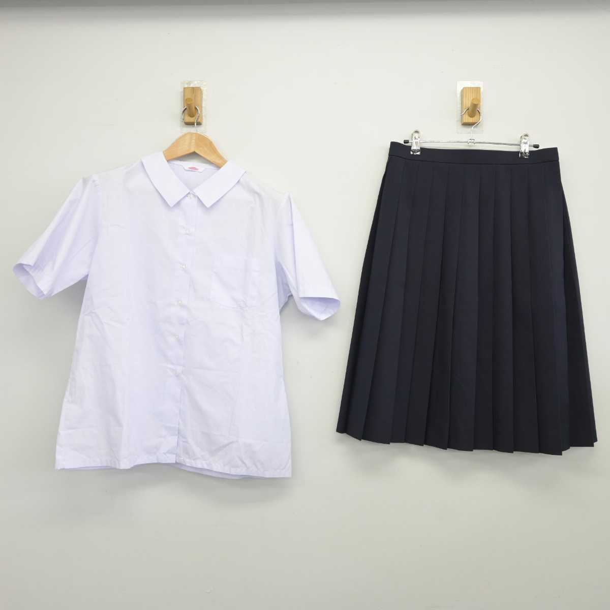 【中古】栃木県 宮の原中学校 女子制服 2点（シャツ・スカート）sf039465