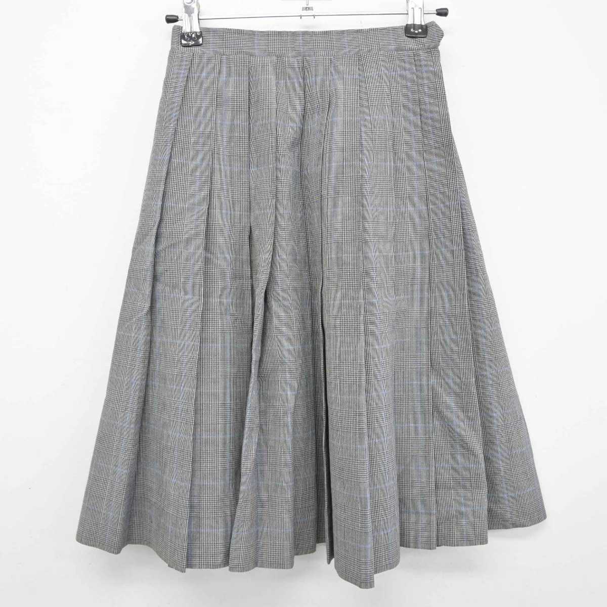 【中古】東京都 羽田中学校 女子制服 3点（ニットベスト・シャツ・スカート）sf039475