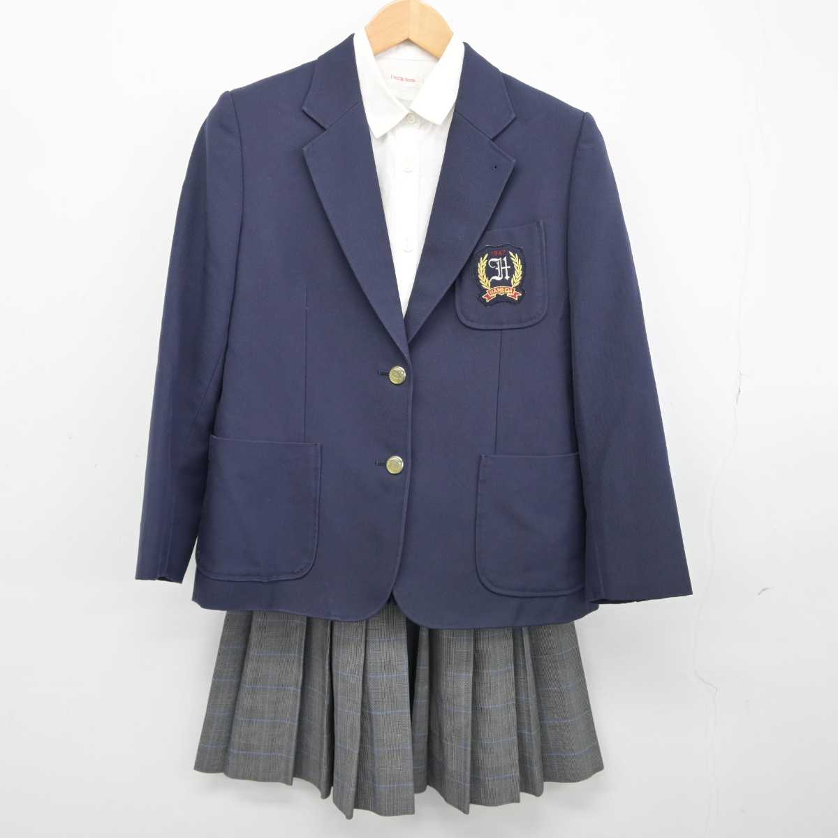 【中古】東京都 羽田中学校 女子制服 3点（ブレザー・シャツ・スカート）sf039479