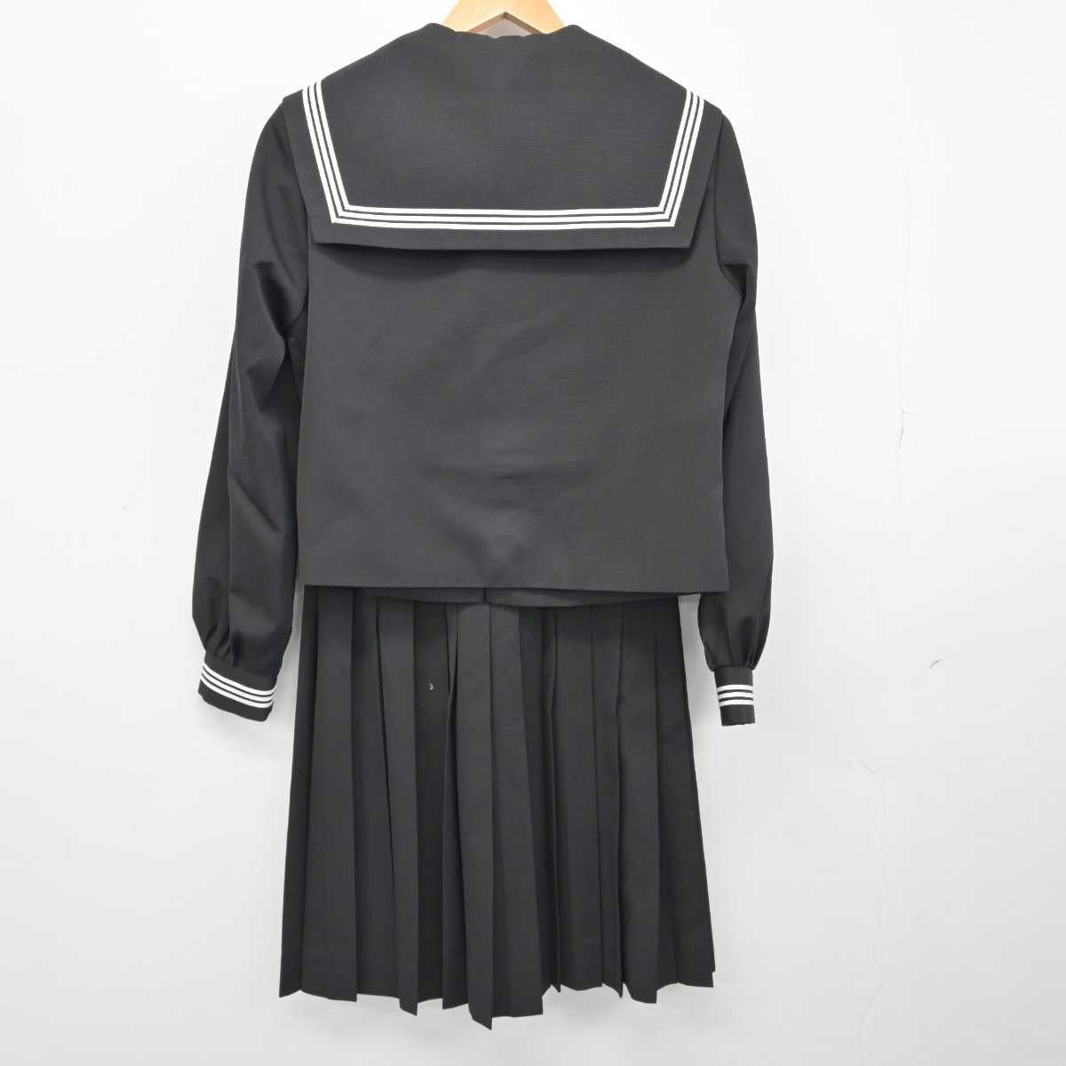 【中古】三重県 嬉野中学校 女子制服 3点（セーラー服・スカート）sf039482