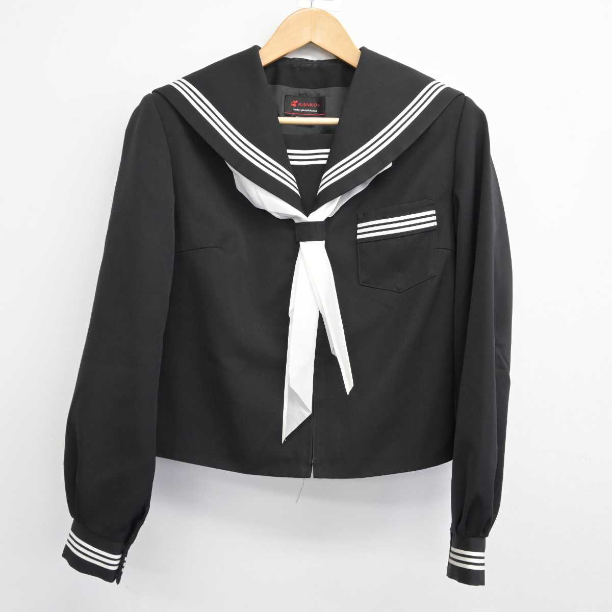 【中古】三重県 嬉野中学校 女子制服 3点（セーラー服・スカート）sf039482